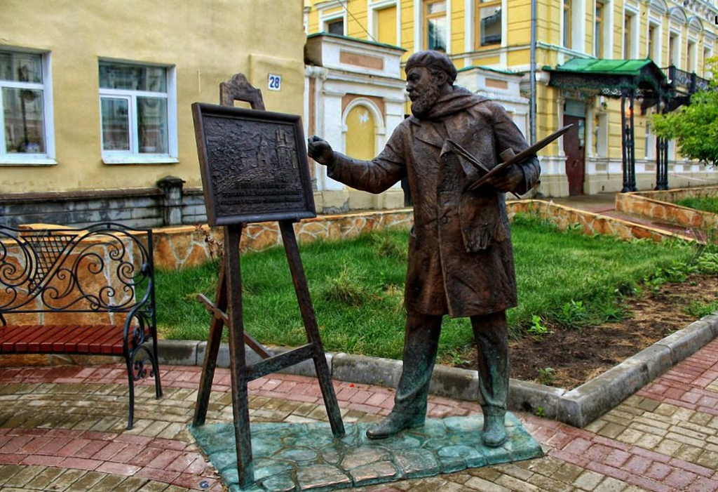 Памятник художнику на Рождественской улице