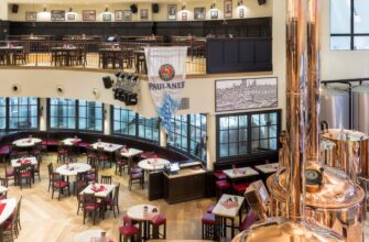 Пивной ресторан Paulaner Brauhaus на Олимпийском проспекте: аутентичная немецкая кухня и собственная пивоварня