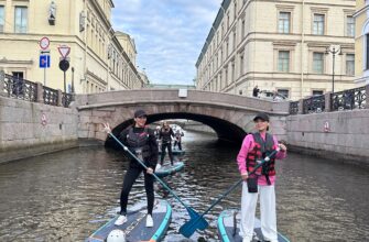Утренний сап-сплав по центру Петербурга (в мини-группе)